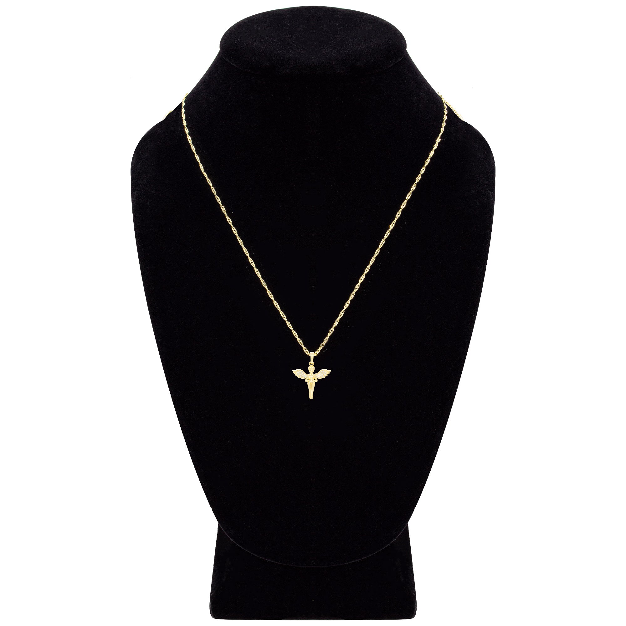 Angel Pendant Curb Chain Necklace