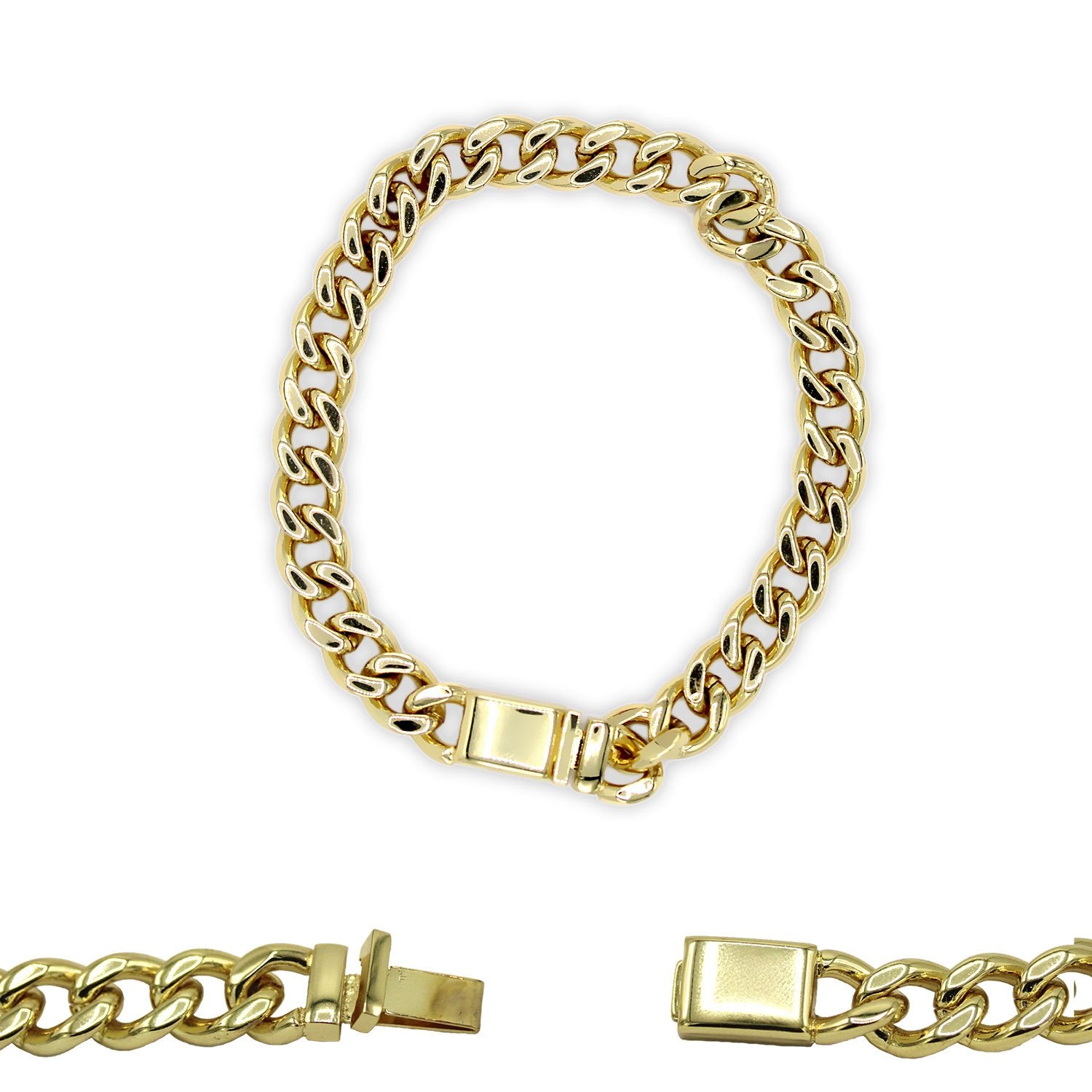 Gold Cuban Chain Bracelet – RoseGold & Black Pty Ltd