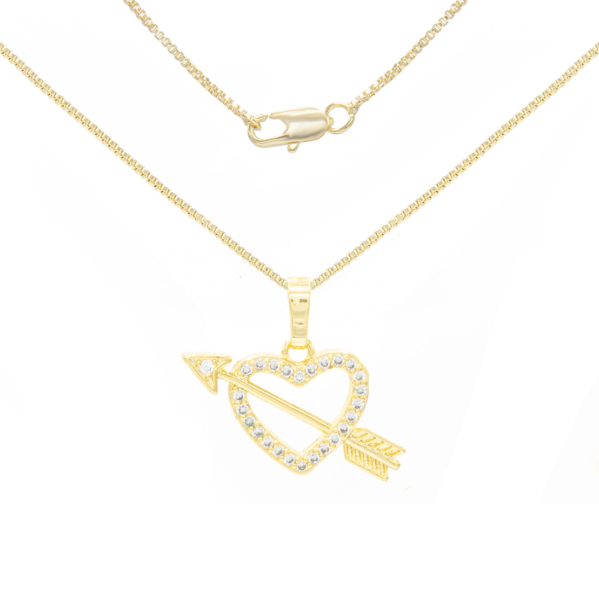 Heart Pendant Necklace Set