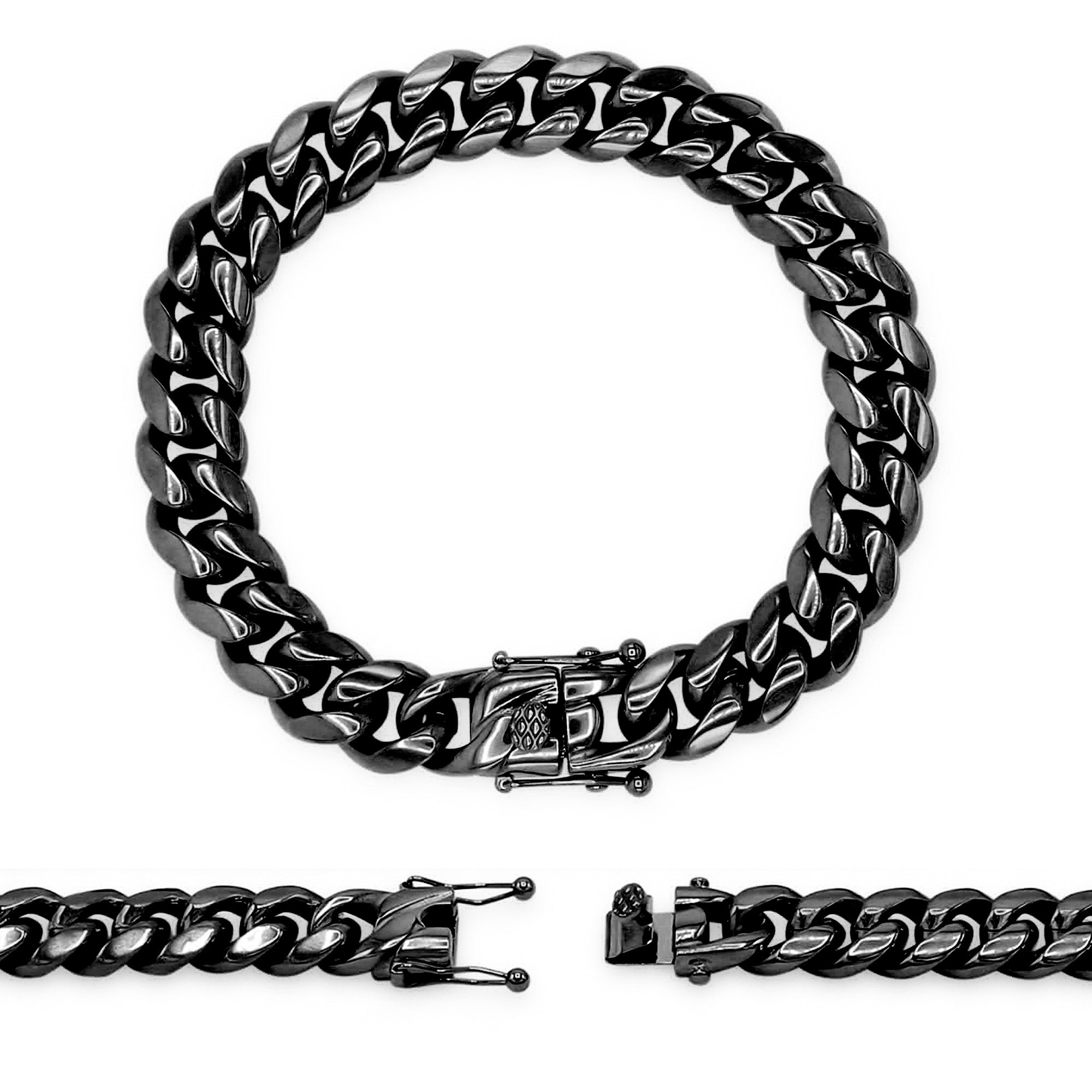 Men's Black Jewelry Collection  Men's Black Chains, Bracelets
