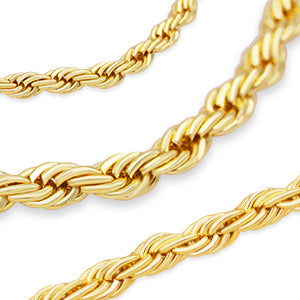 14K Gold Filled Rope Chain Necklace 24 6 mm