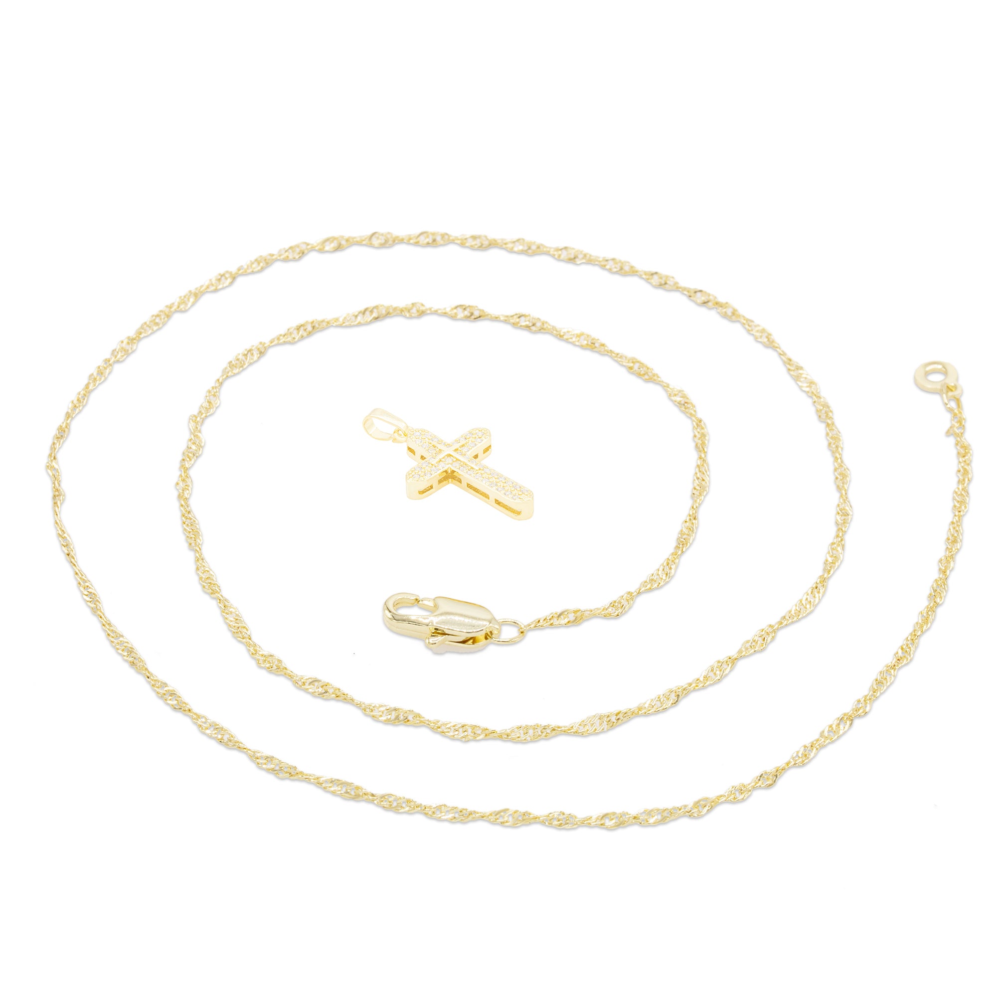 Women Cross Pendant Necklace Set For Jewelry