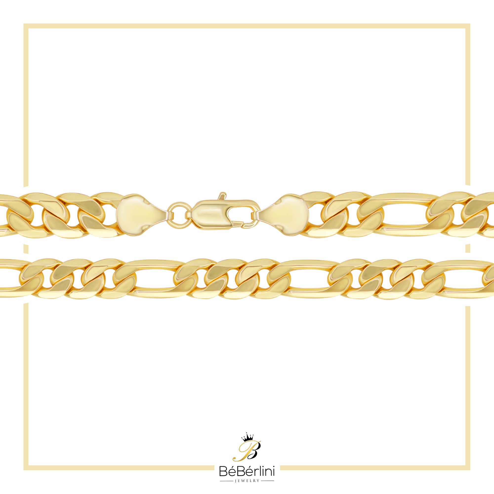 Figaro Chain 14K Gold Plated for Men 
