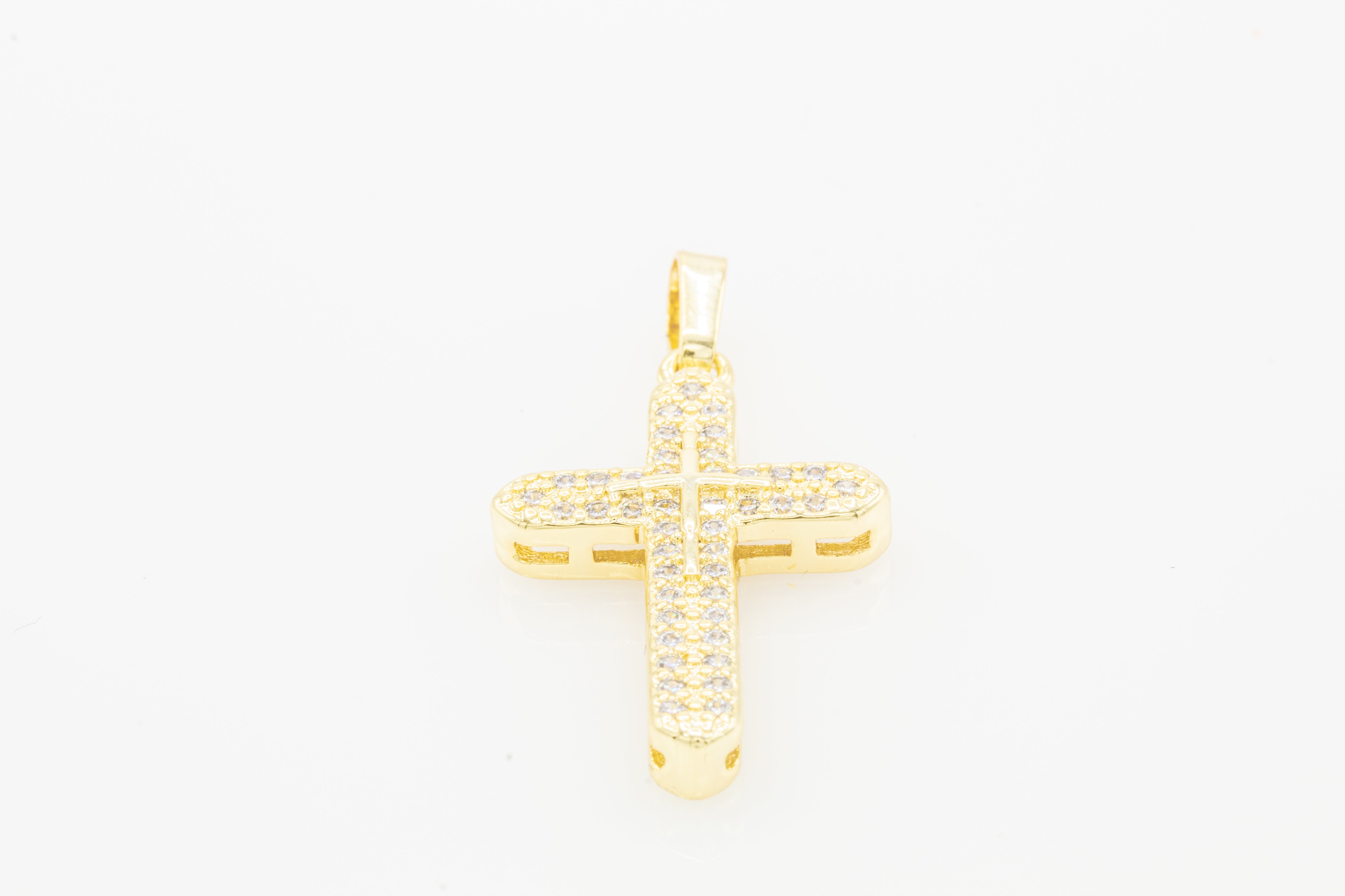 14 K Gold Plated Cross Pendant