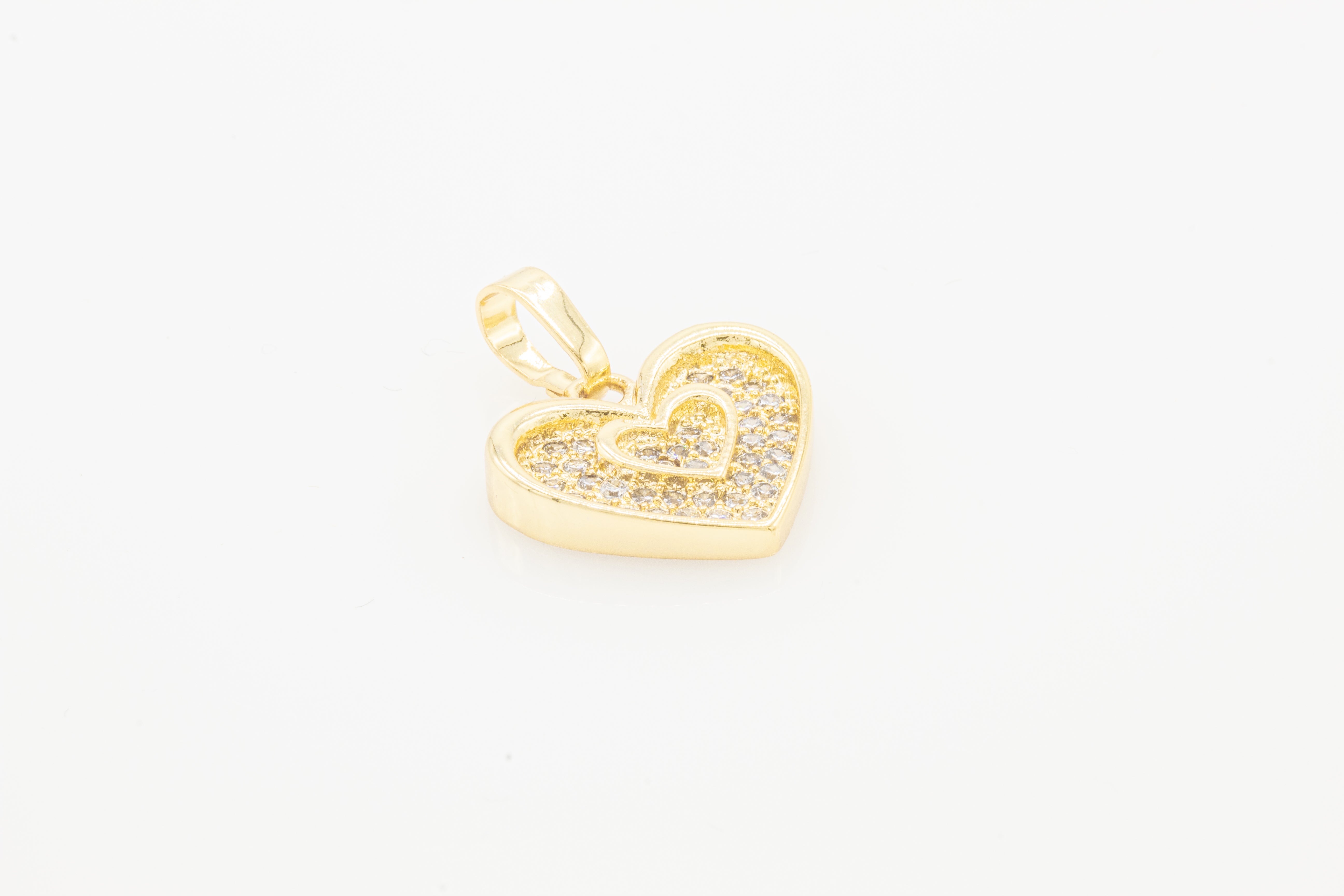 CZ 14K Gold Filled Heart Pendant