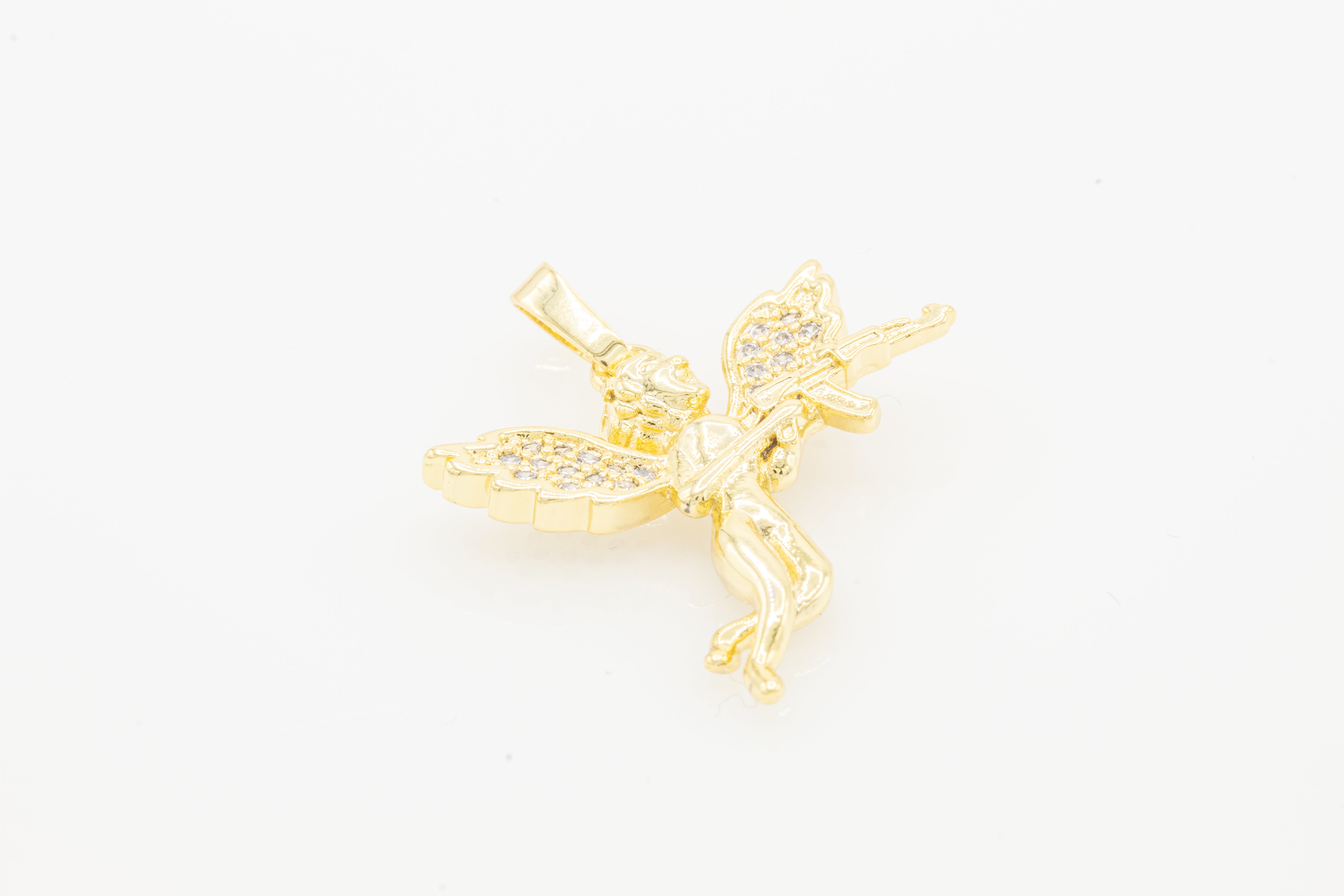 Angel With Gun Pendant Jewelry