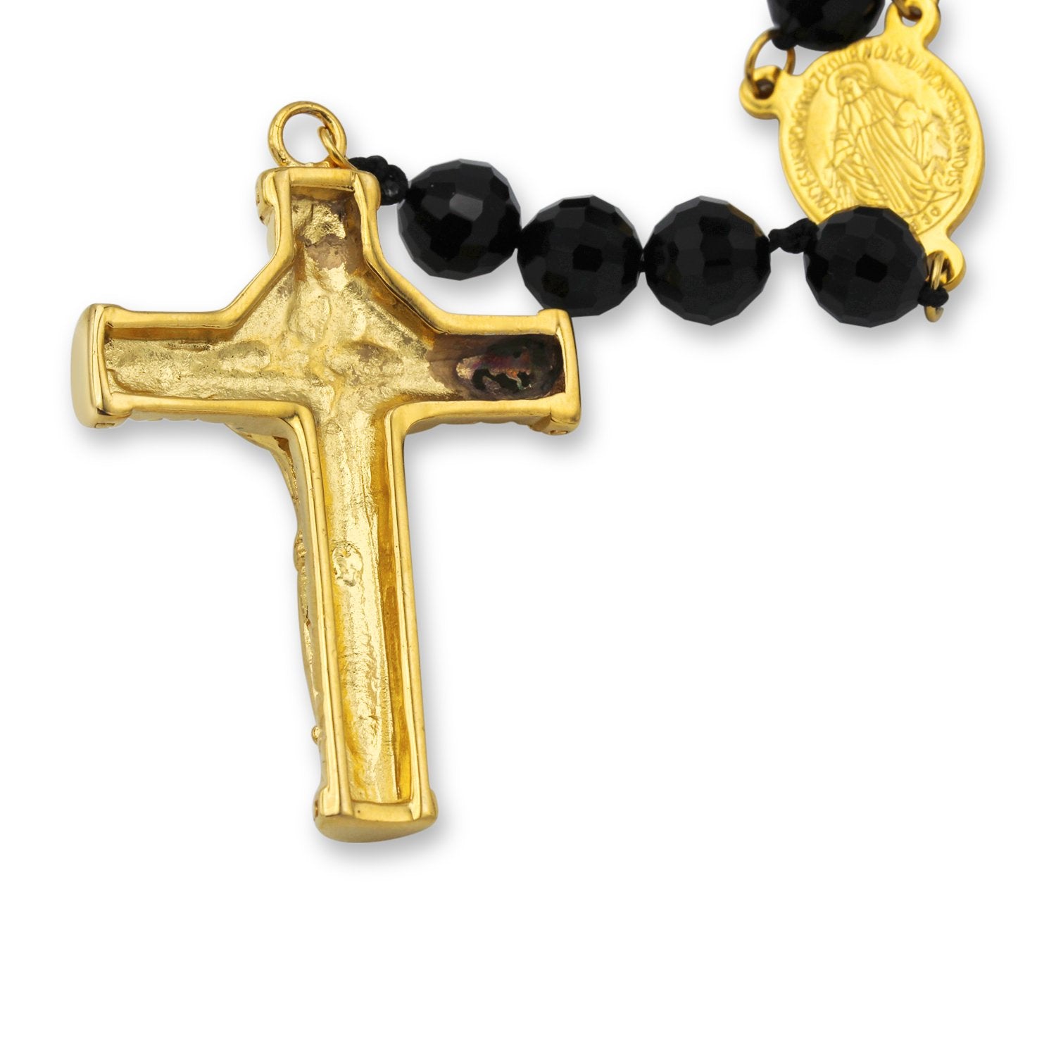 Cross Pendant Rosary Necklace Set