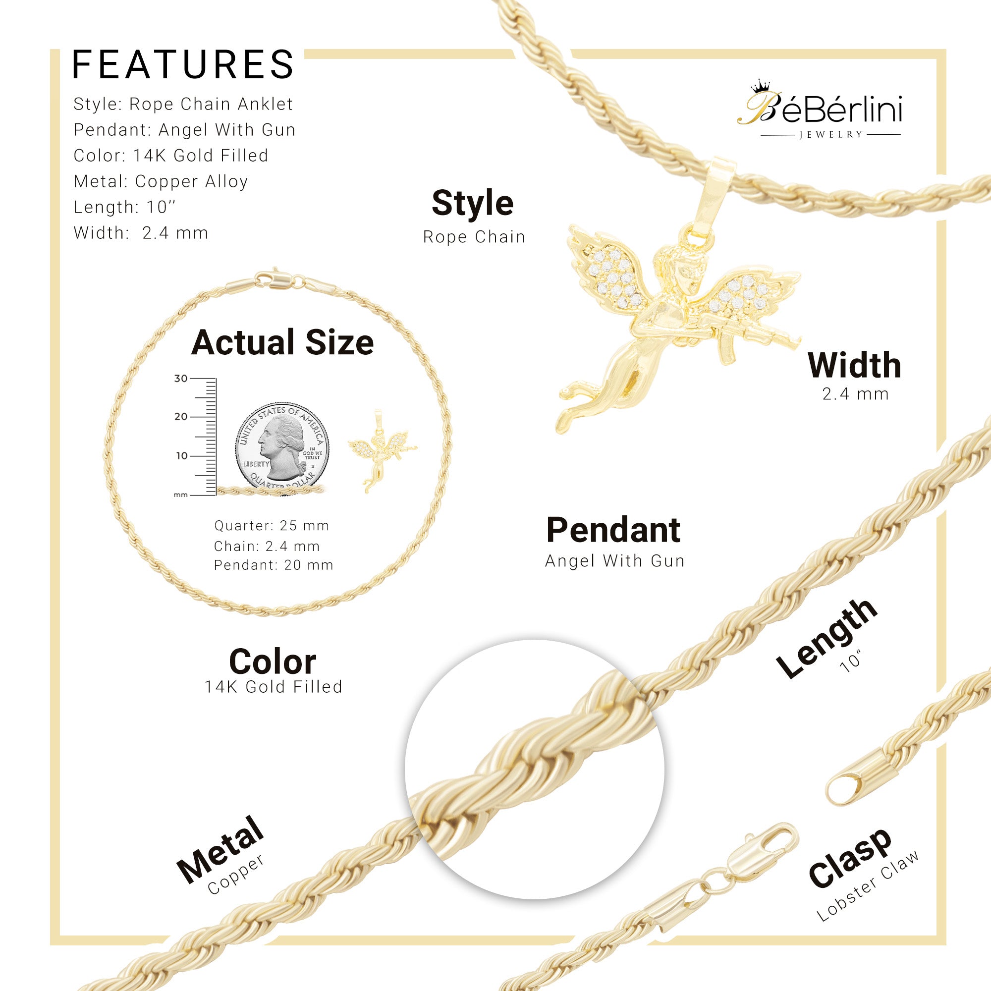 Rope Chain Anklet Women Jewelry