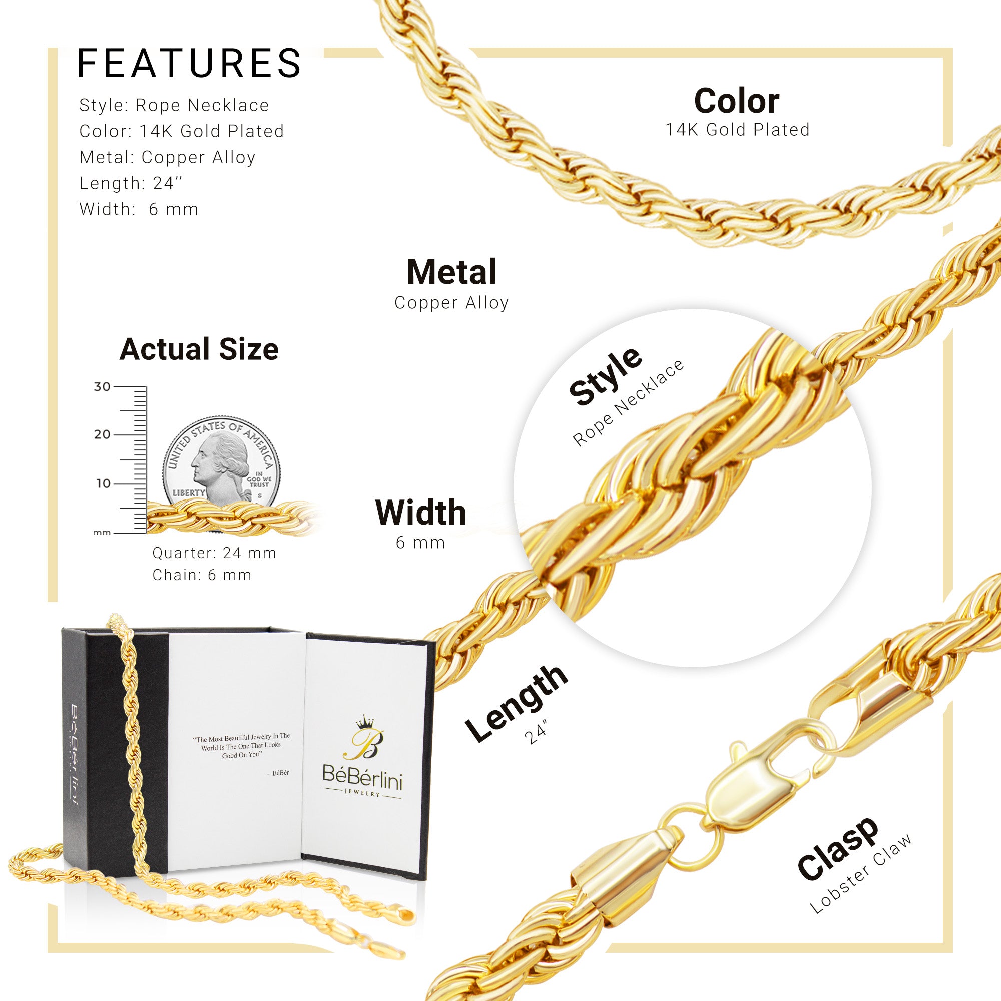Rope Chain 14K Gold Filled Jewelry