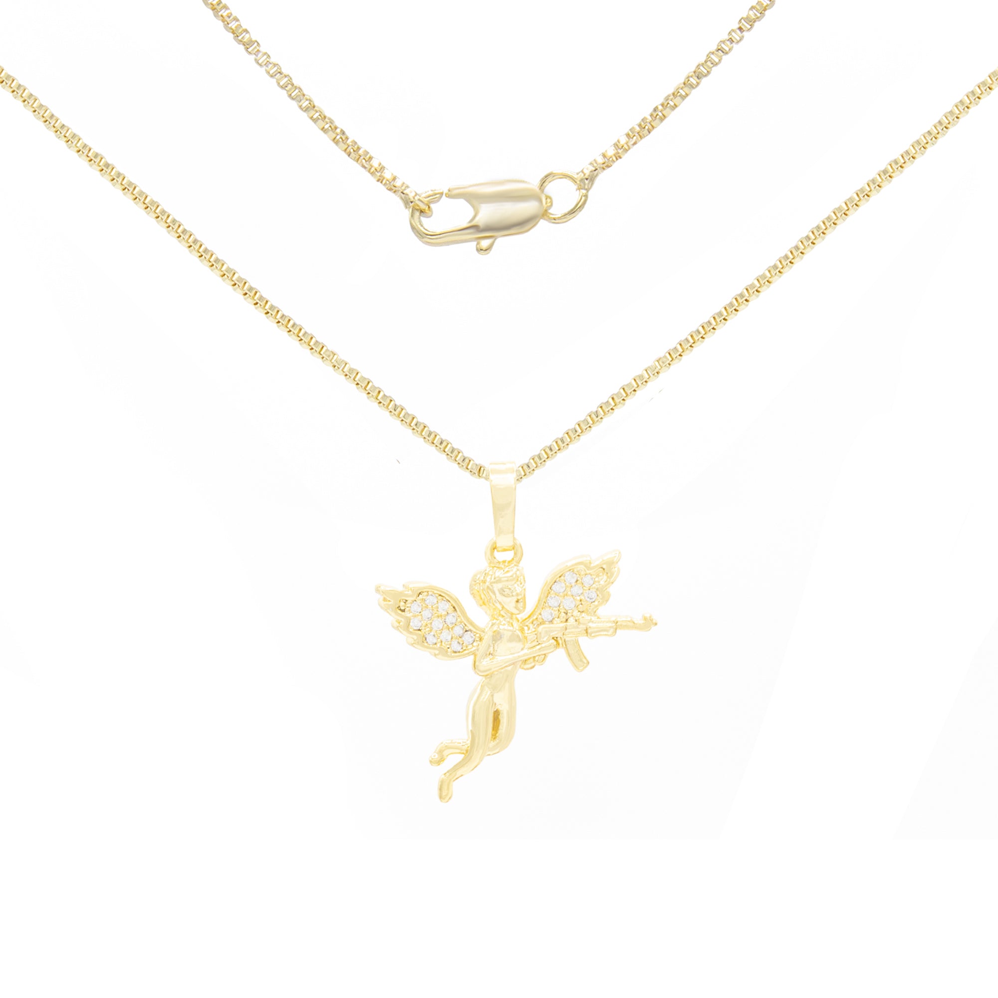 Women Angel Pendant Necklace Set For Jewelry