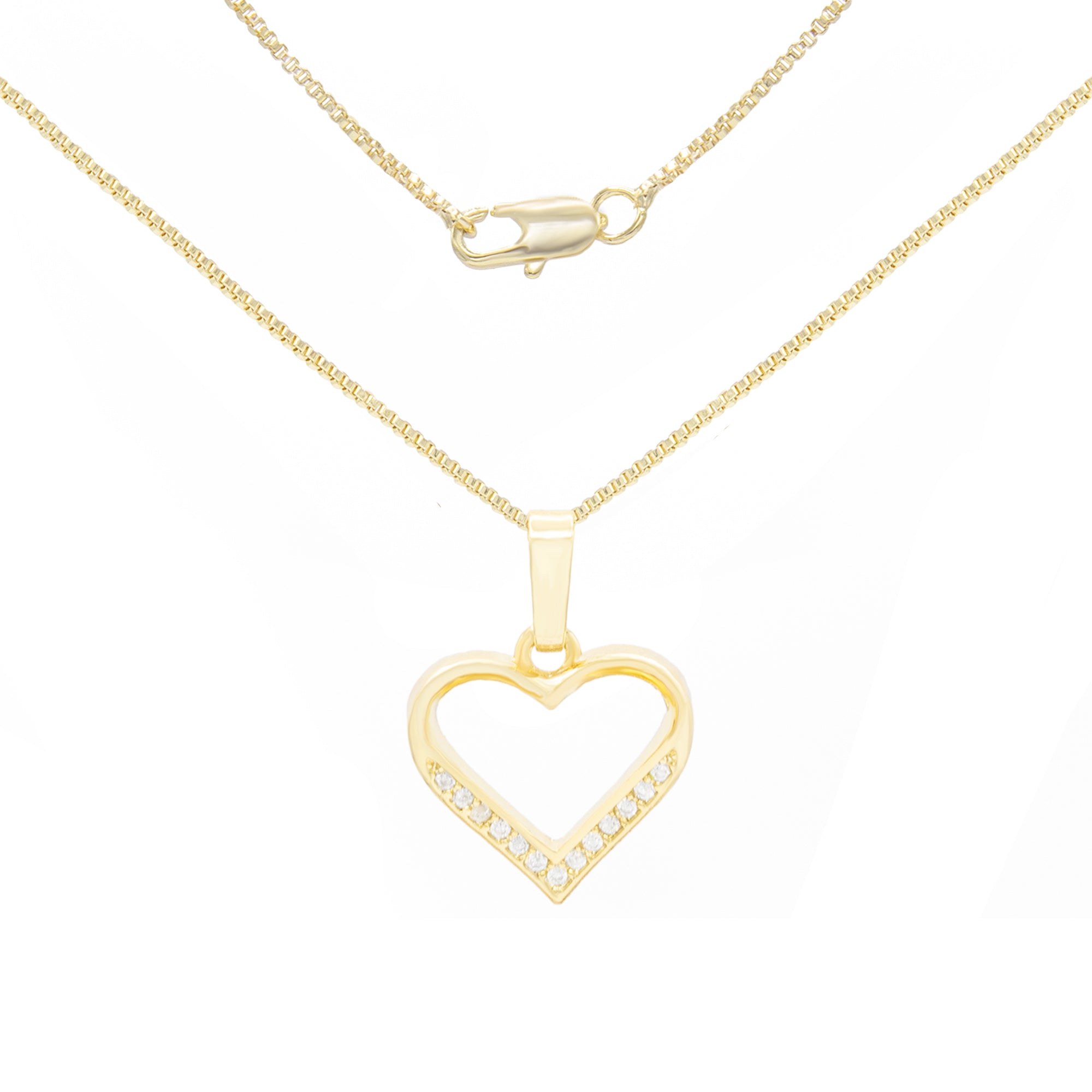 Heart Pendant Necklace Set