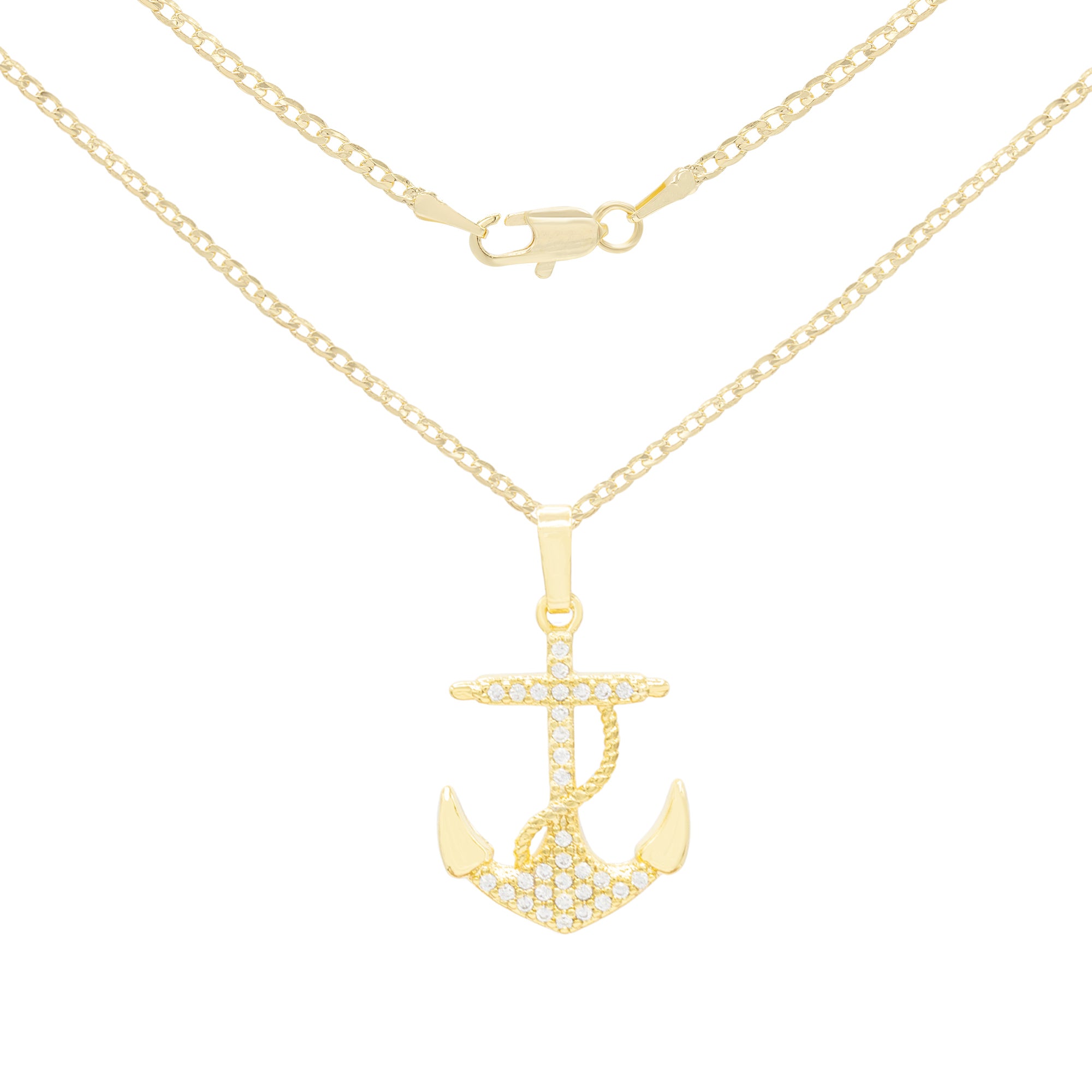 Anchor Pendant Necklace Set