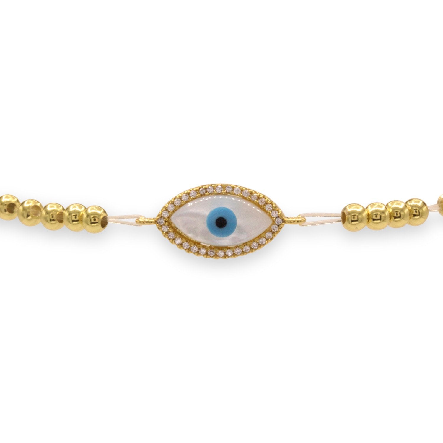 14K Gold Plated Bead Bracelet for Women