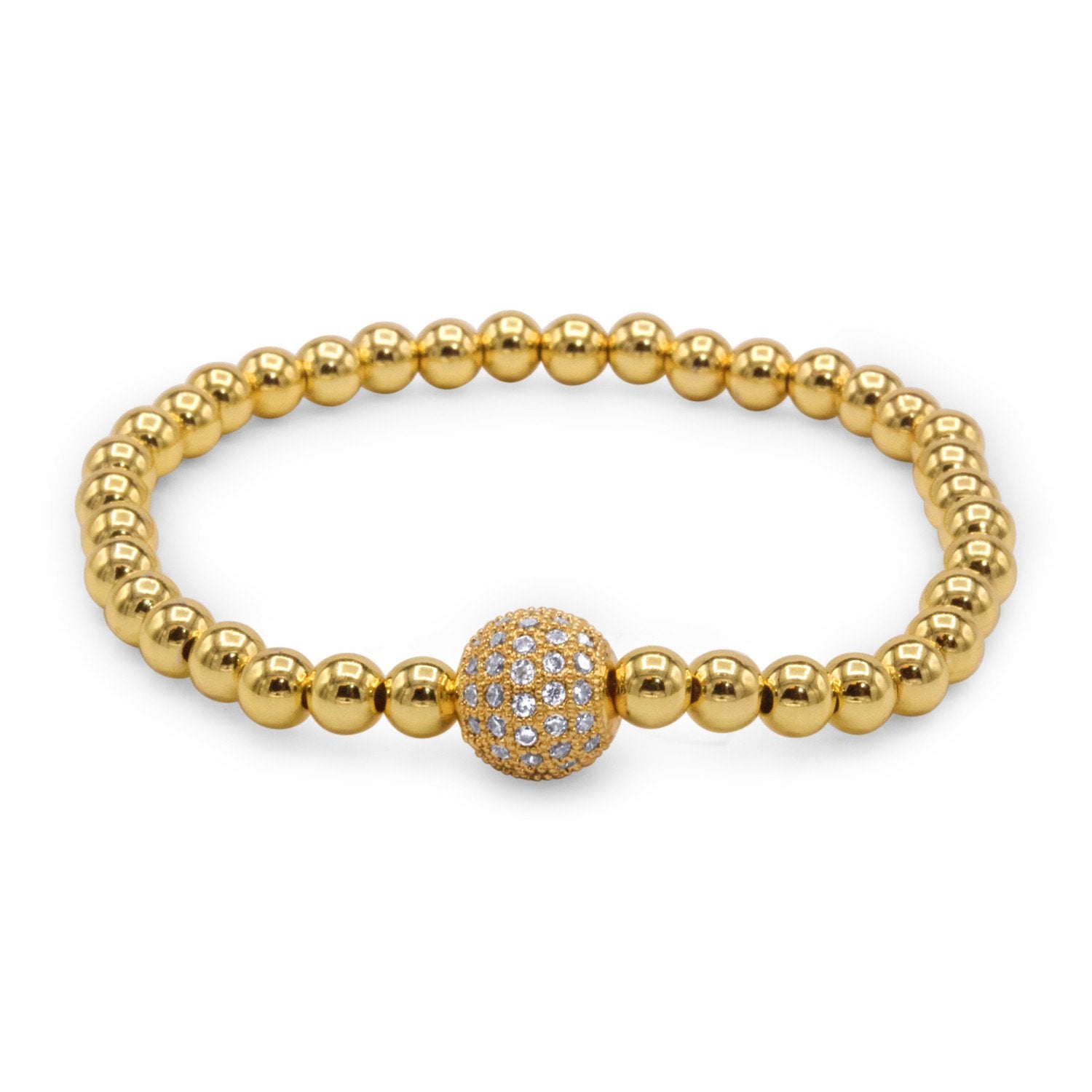 14K Gold Plated Bead Bracelet