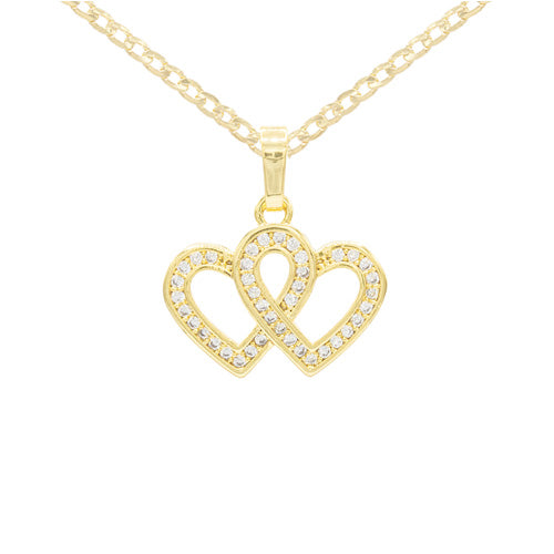 Cubic Zirconia Charm Necklace Set 